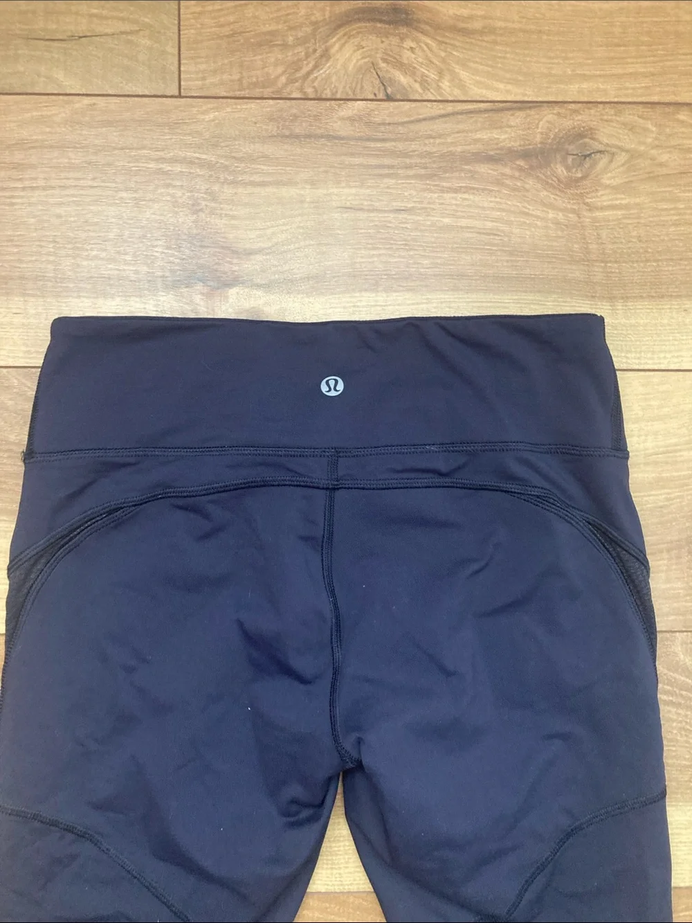 Lululemon Navy Blue Side Mesh Panel Capri Leggings